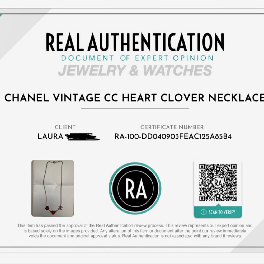 Authentic Chanel Vintage CC Clover/Heart Bracelet & Necklace (2pc set) - Picture 13 of 13